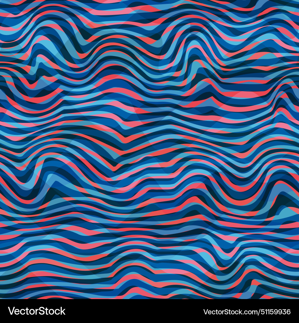 Blue waves seamless pattern Royalty Free Vector Image