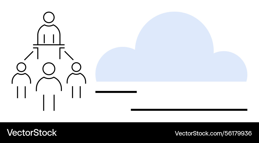 Cloud-based team collaboration and hierarchical Cloud-based team collaboration and hierarchical vector image