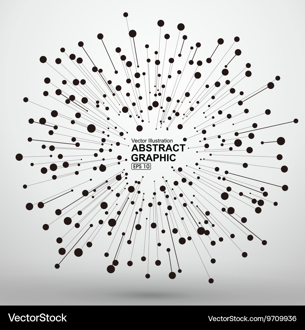 Connected Network of Dots and Lines vector image