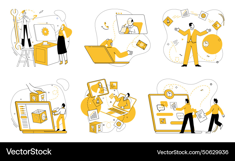 Cooperative work unity in action defines Cooperative work unity in action defines vector image