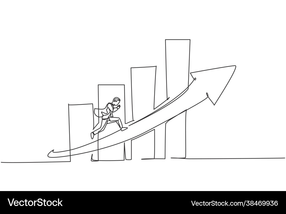 Dynamic Runner - Progress Line Art vector image