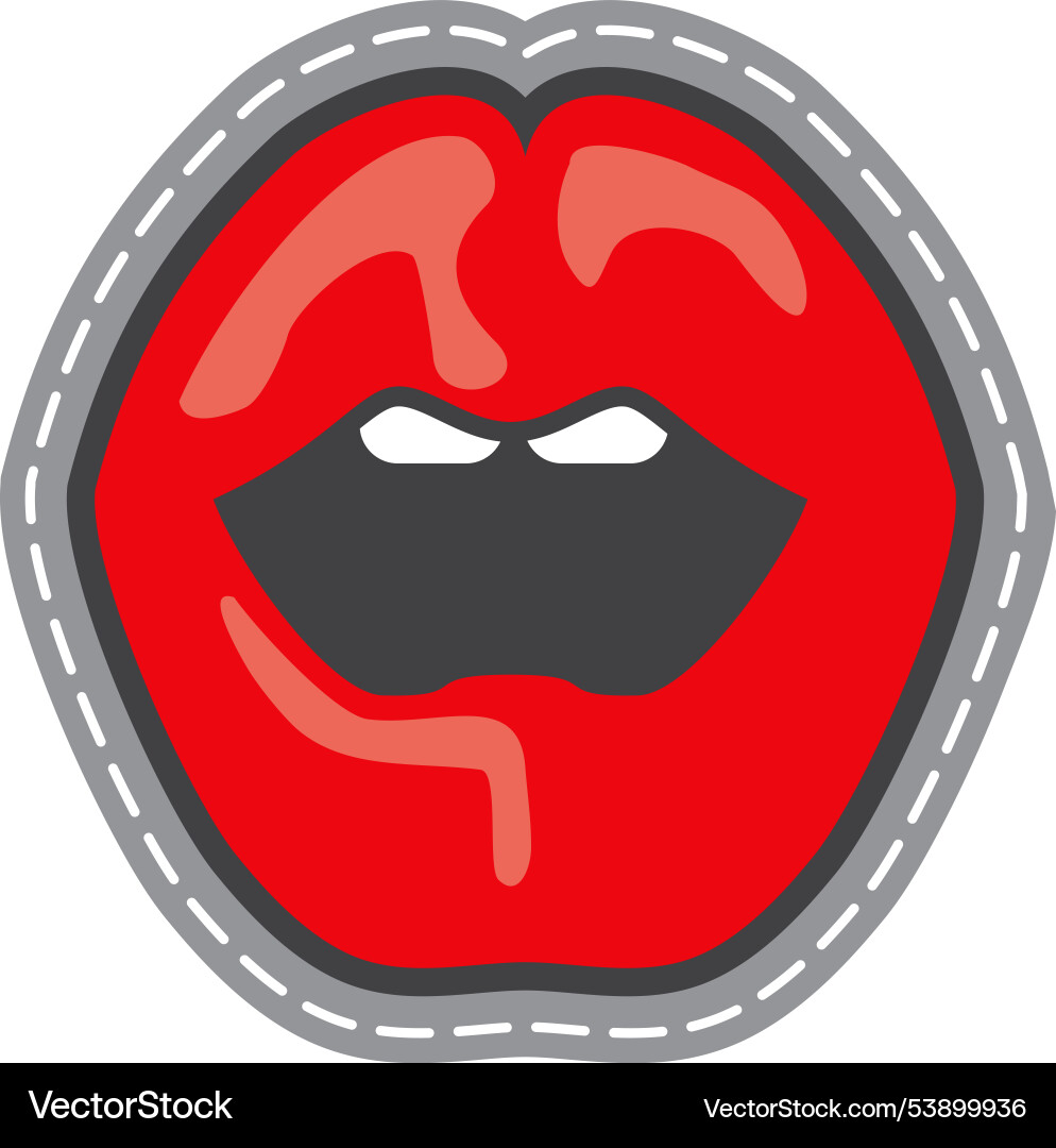 Offene sexy Lippen Patch weibliche Leidenschaft Aufkleber Offene sexy Lippen Patch weibliche Leidenschaft Aufkleber vektorbild