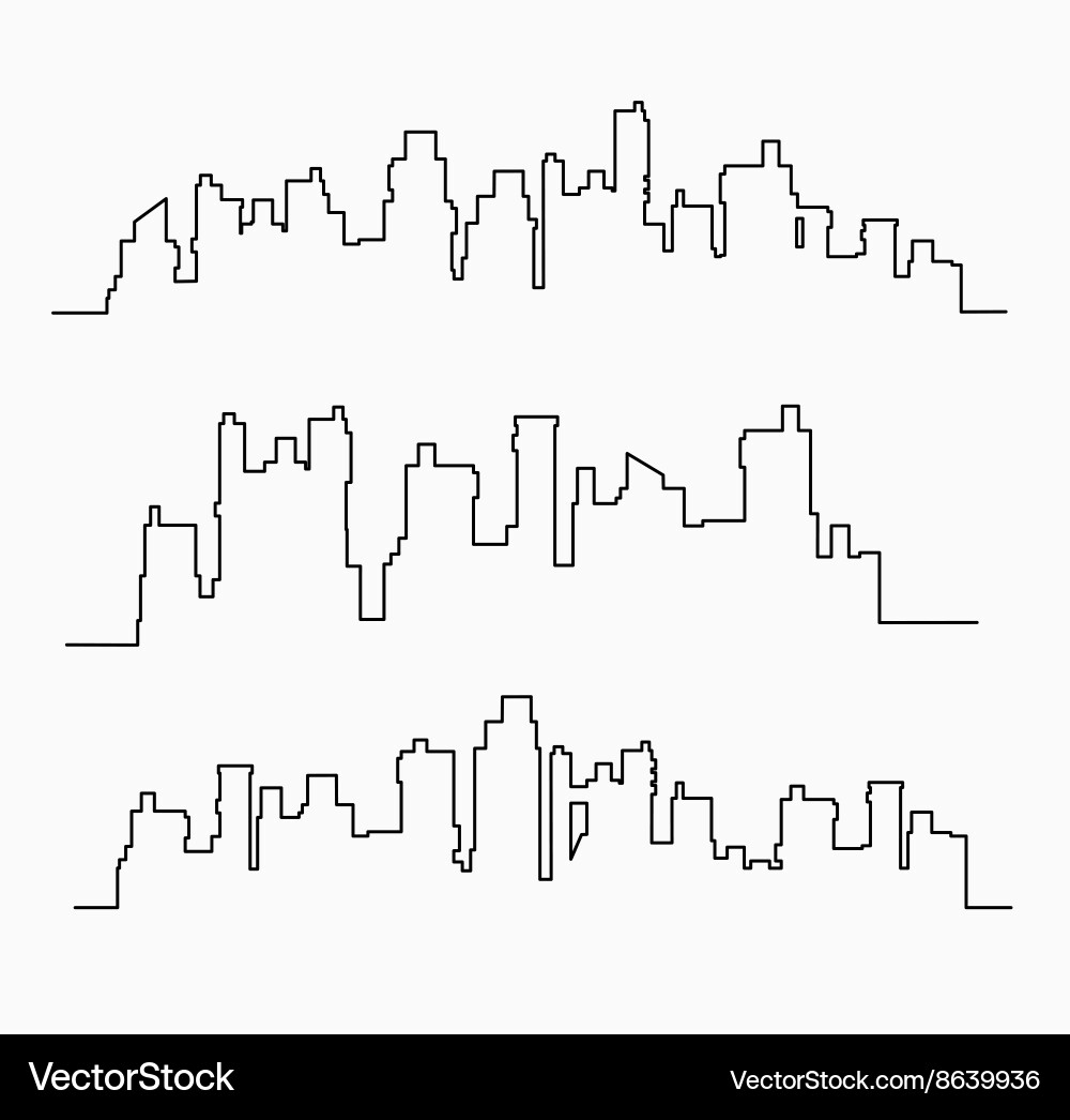 Set of linear vector image
