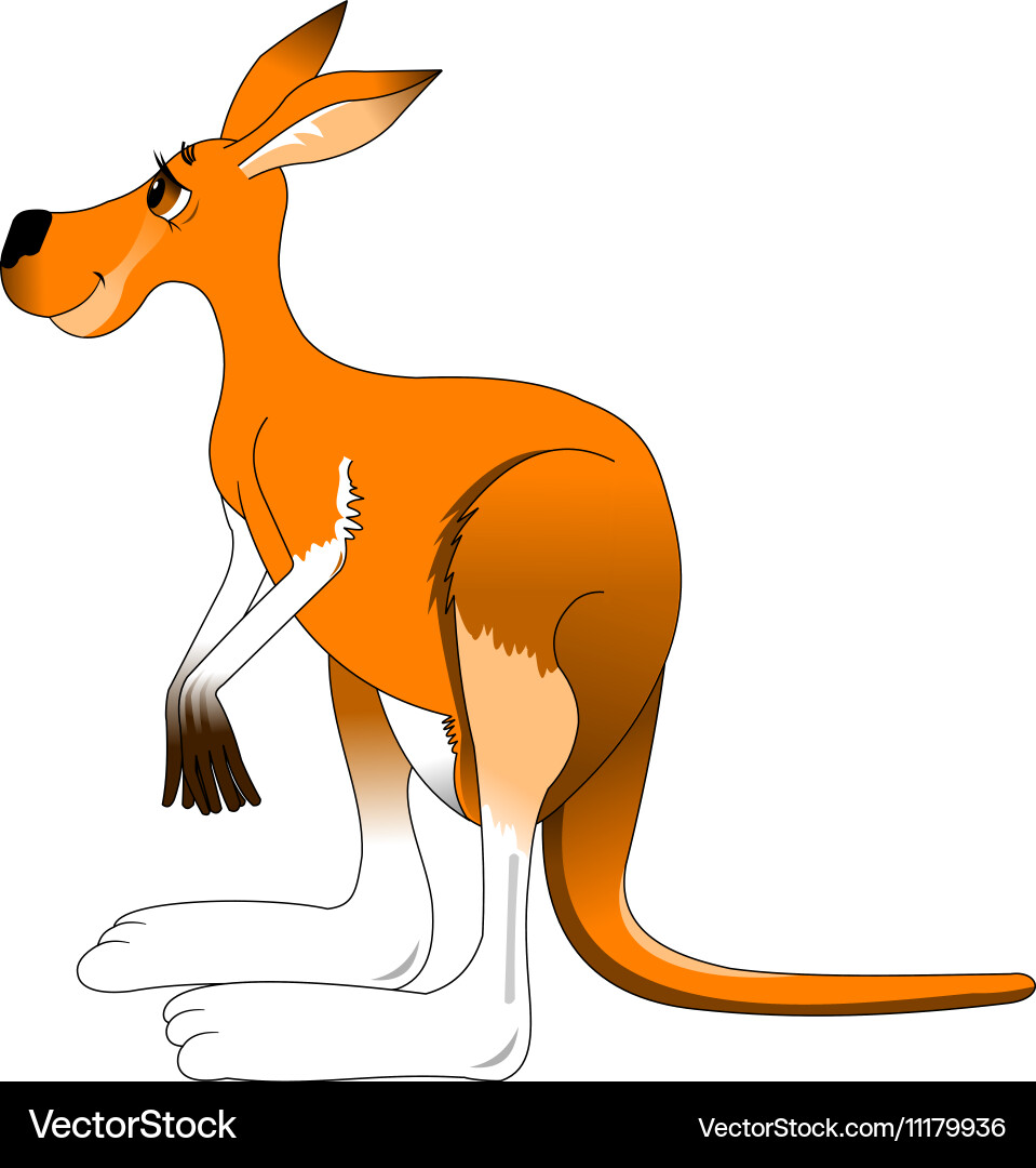 Smiling Kangaroo with Joey vector image