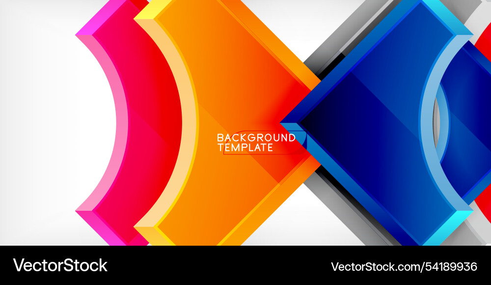 Square arrow shapes with round elements Square arrow shapes with round elements Vector Image