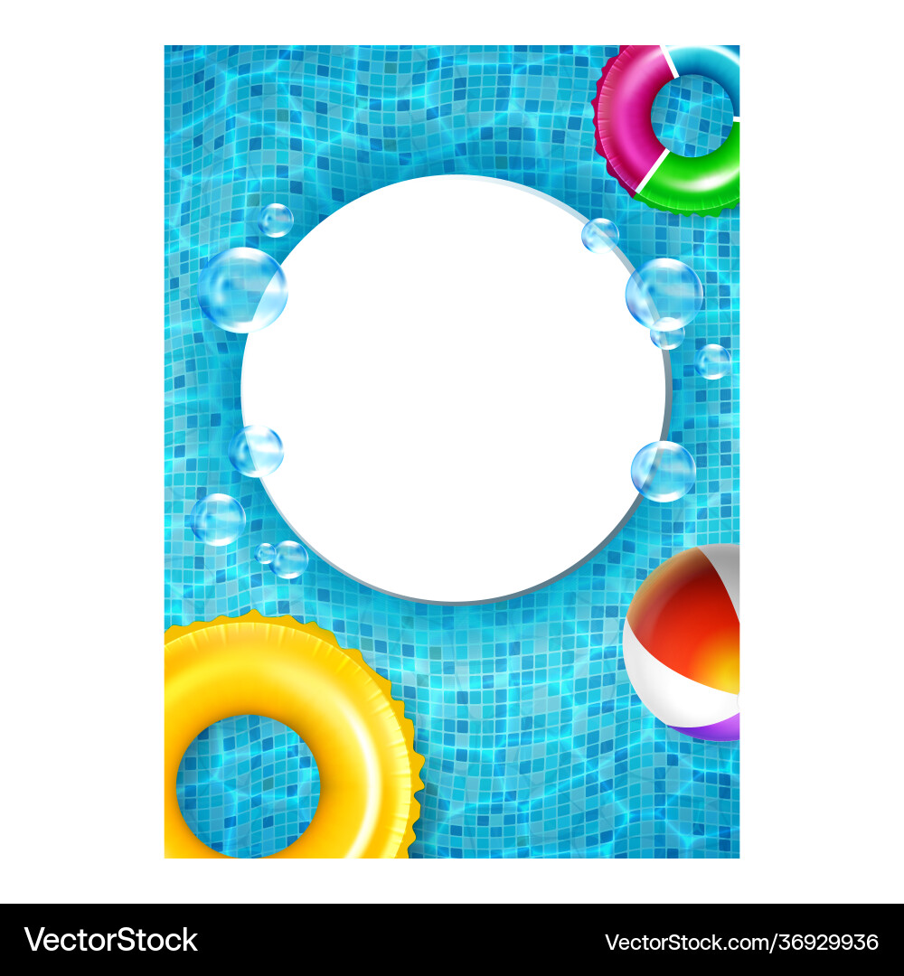 Water park attraction promo flyer poster Water park attraction promo flyer poster vector image