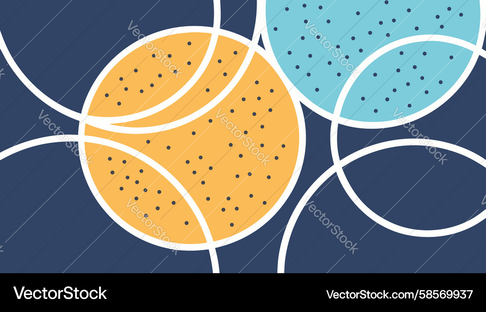Abstract Circles & Texture Pattern Vector Image