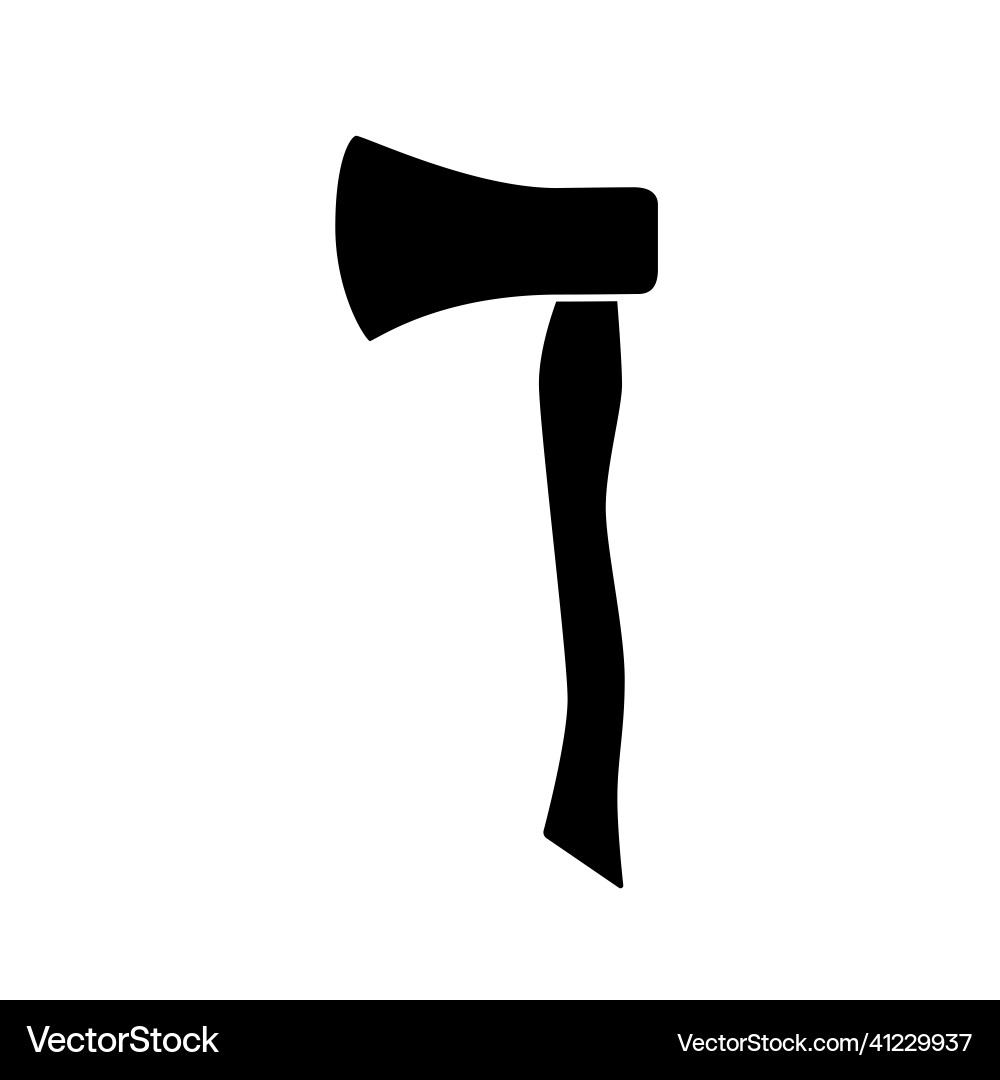 Axe icon on white backdrop outline simple Axe icon on white backdrop outline simple vector image