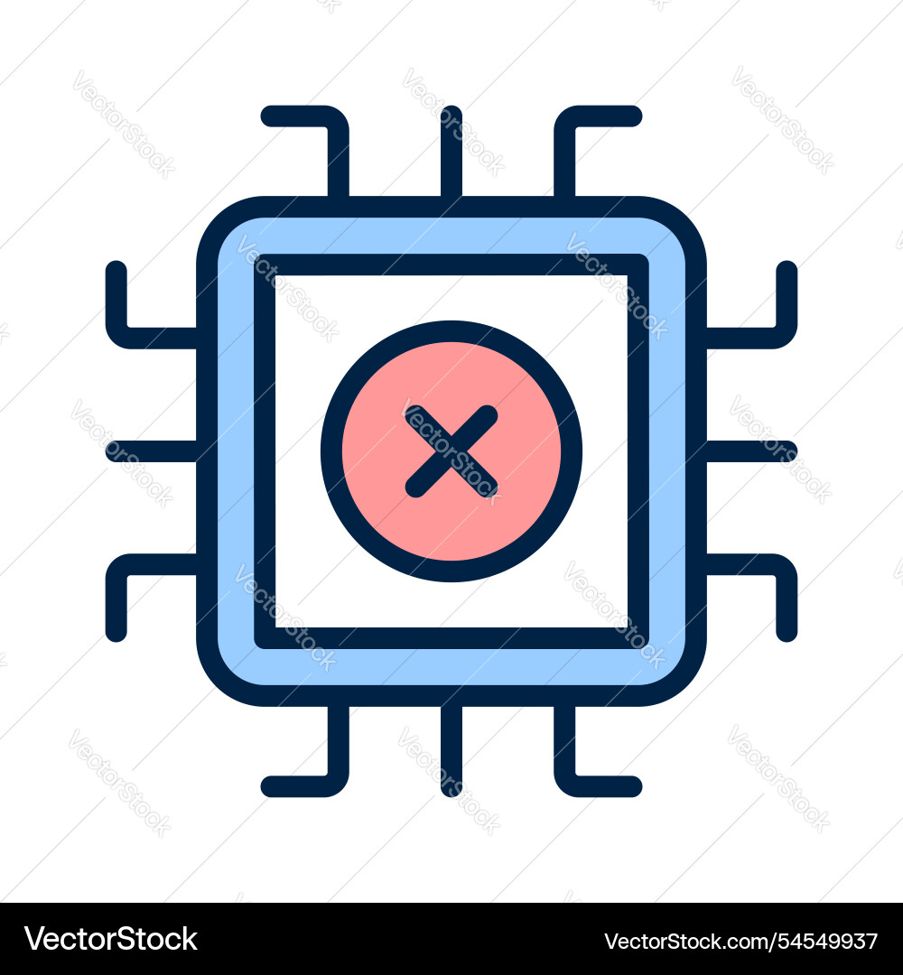 Chip error Vector Image