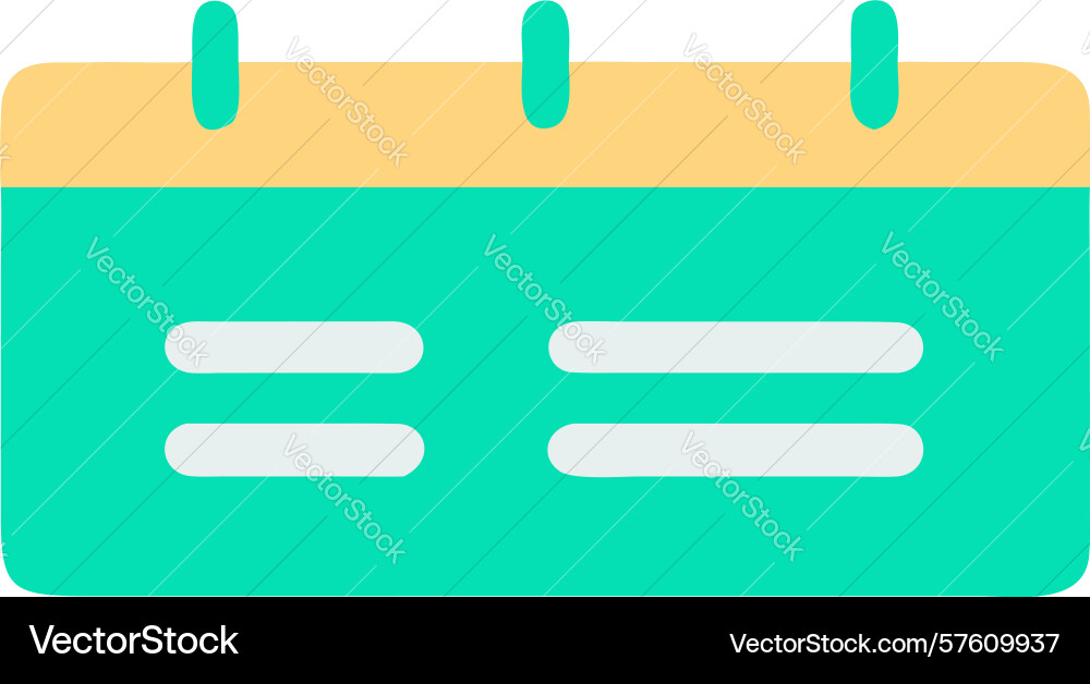 Flat design calendar icon generative ai vector image