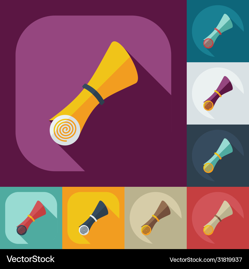 Flat modern design with shadow icons folder decree Vector Image