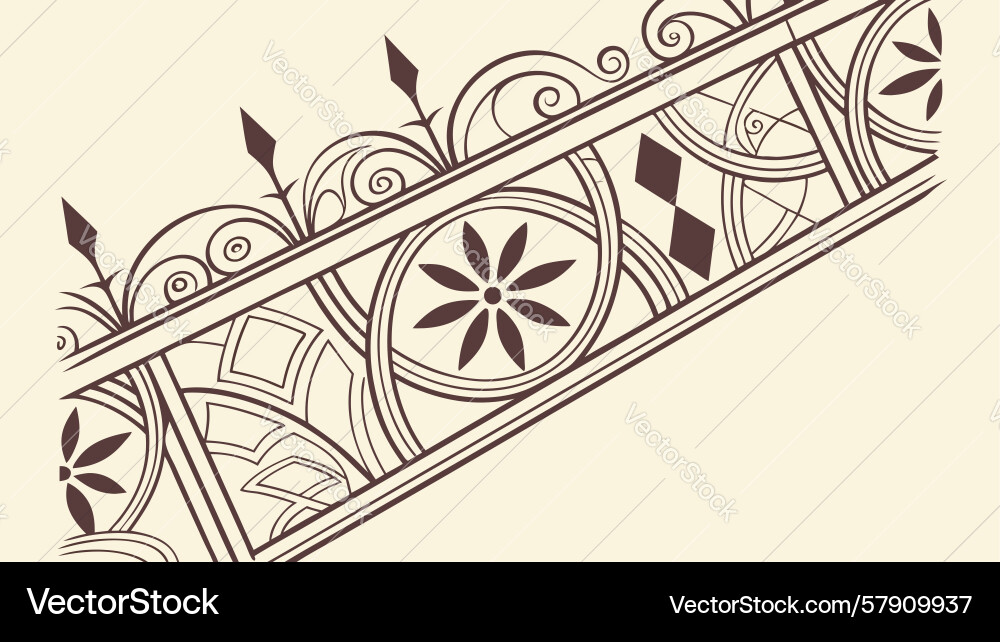 Geometric pattern border with diamonds Vector Image