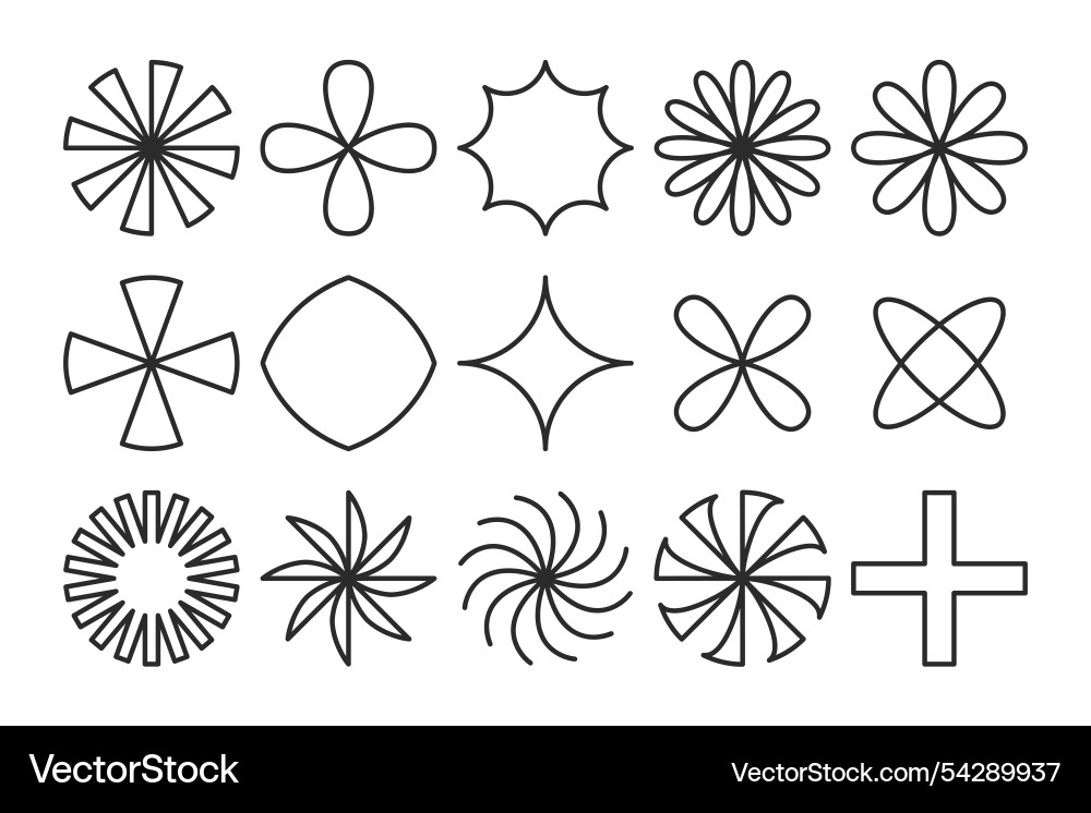 Printbrutalist abstract geometric outline shape Printbrutalist abstract geometric outline shape vector image