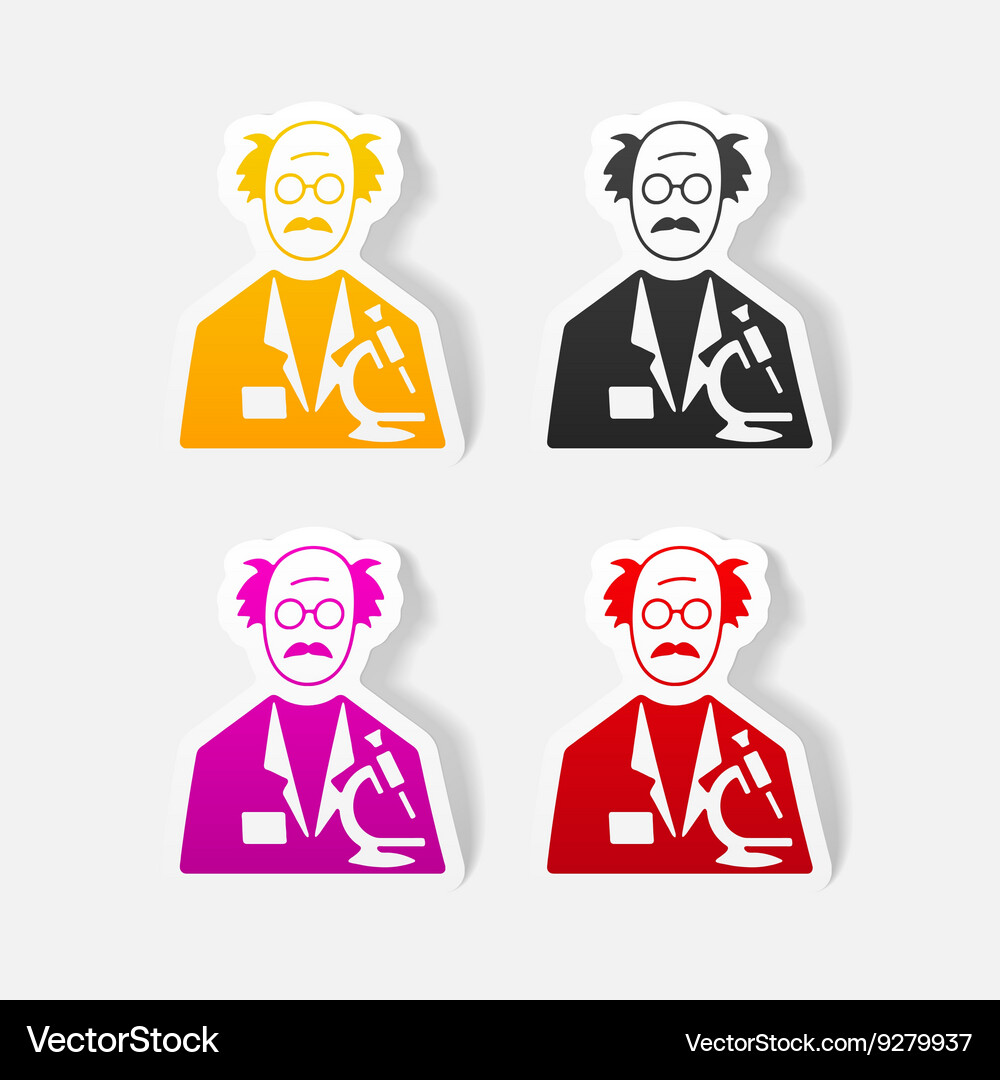 Realistic design element scientist Vector Image