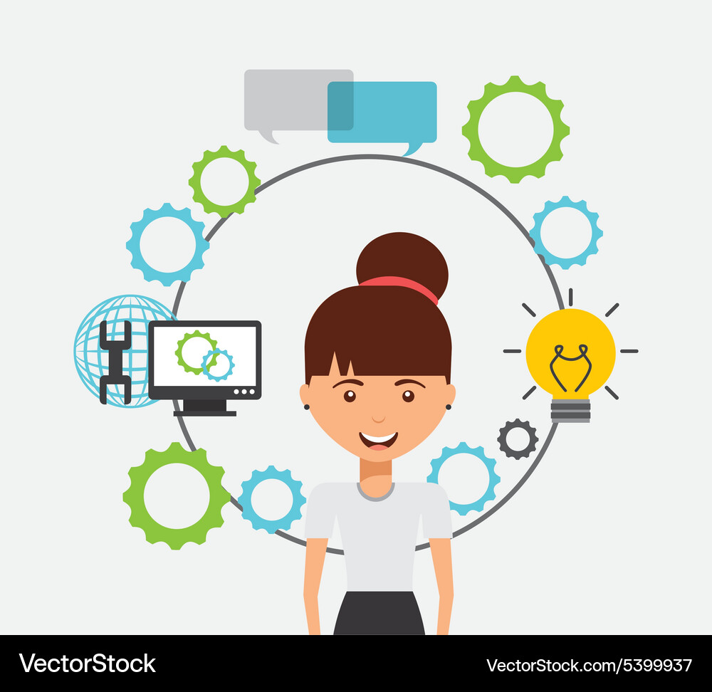 Software Programmierer Vektorbild