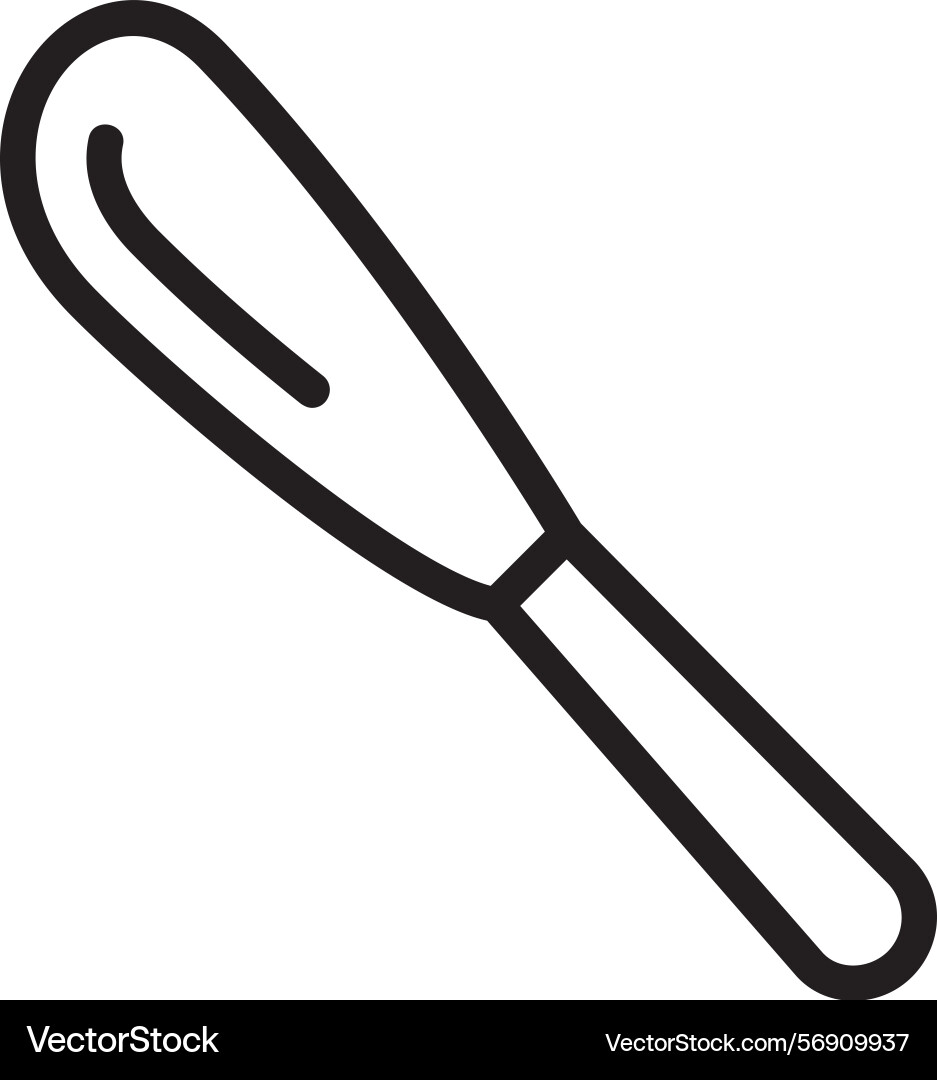 Tableware spreader linear style icon design Vector Image