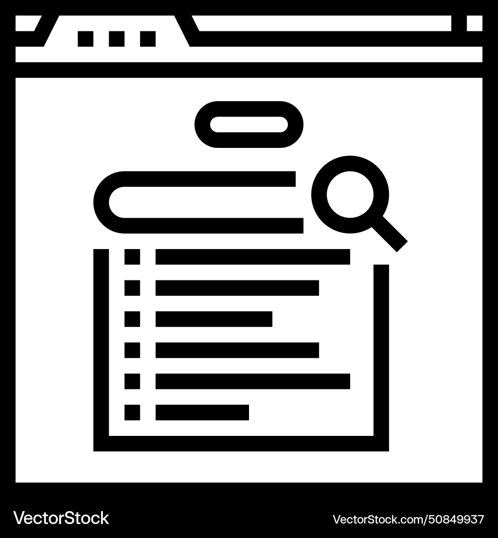 Zero click searches seo line icon Vector Image