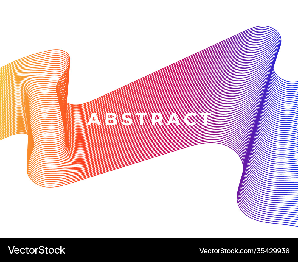 Abstract smooth color wave curve flow gradient vector image