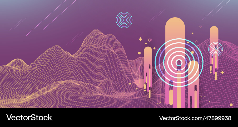 Abstract wave is made in a frame style template Abstract wave is made in a frame style template vector image