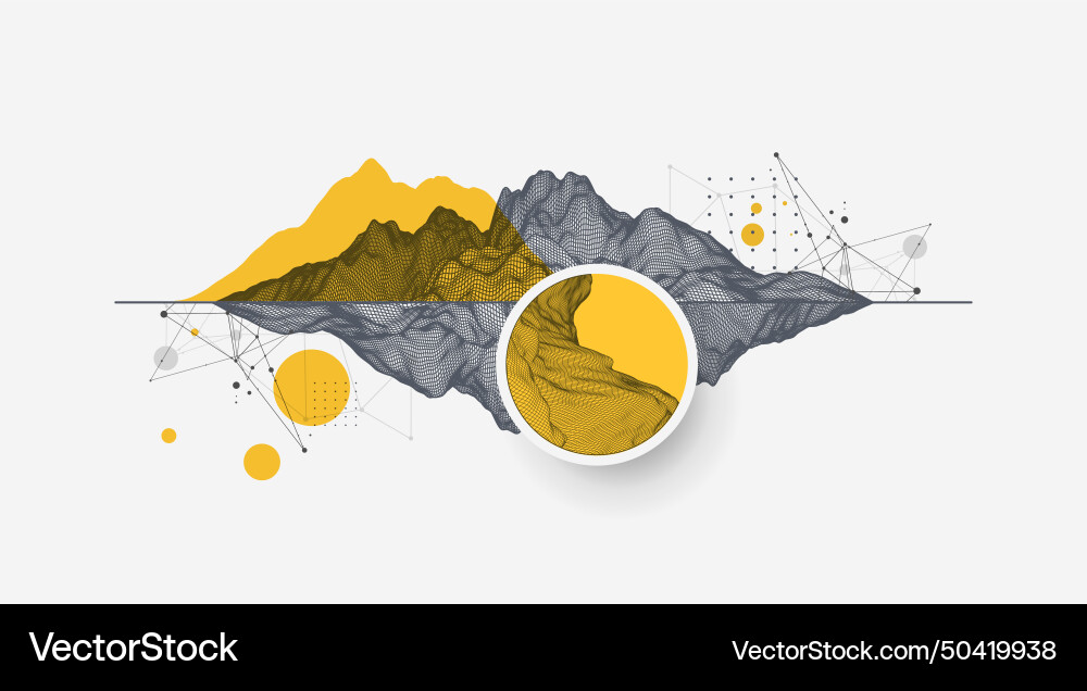 Abstract wireframe background modern science Vector Image