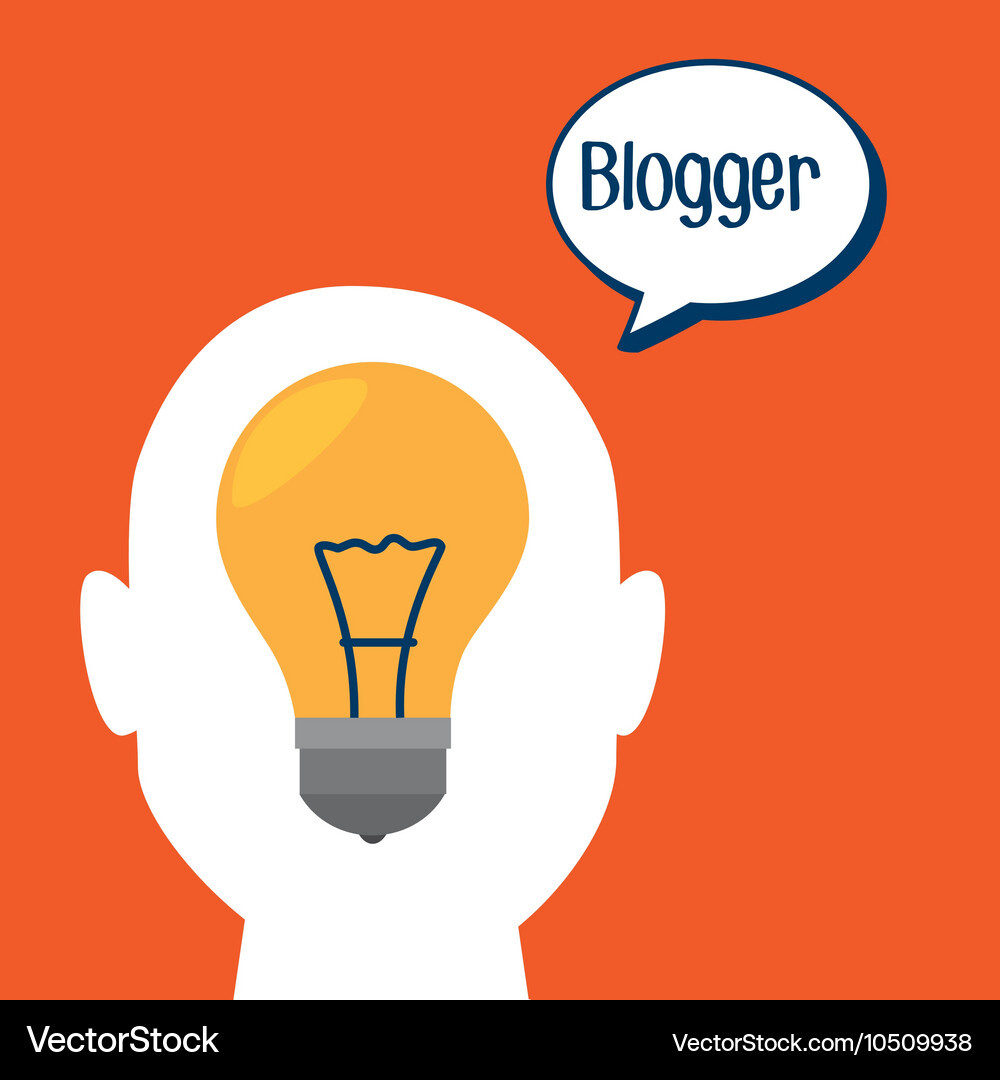 Blogger web internet icon Vector Image