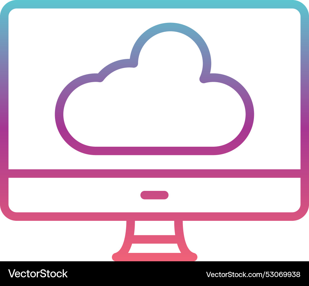 Cloud line gradient design Vector Image