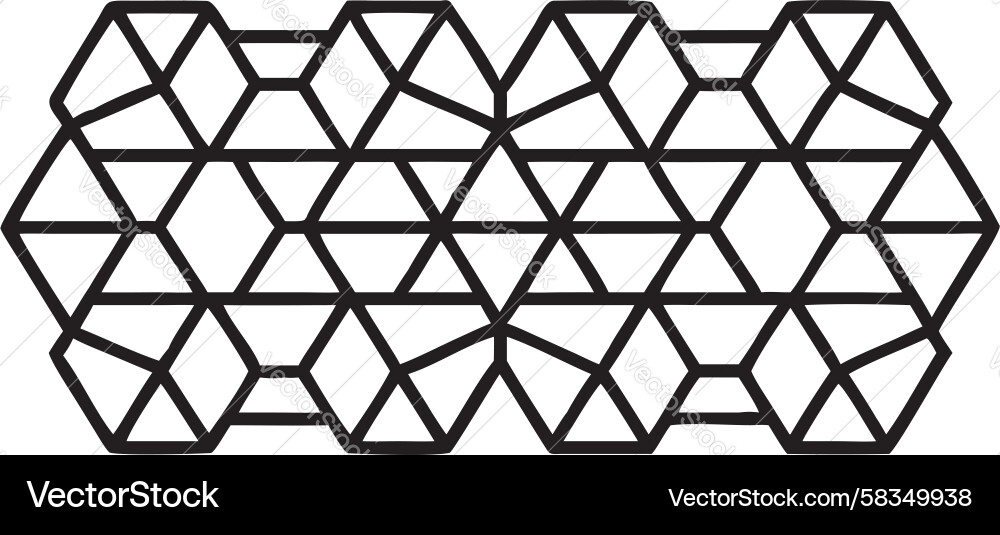Geometric Hexagonal Pattern Vector Image