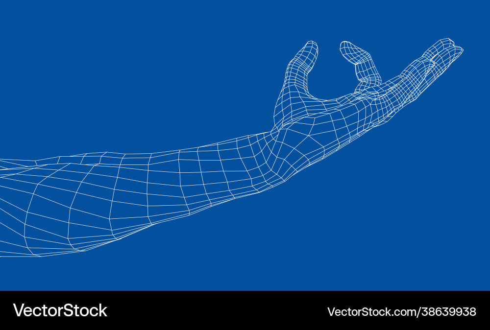 Hand hold some tiny or thin object vector image