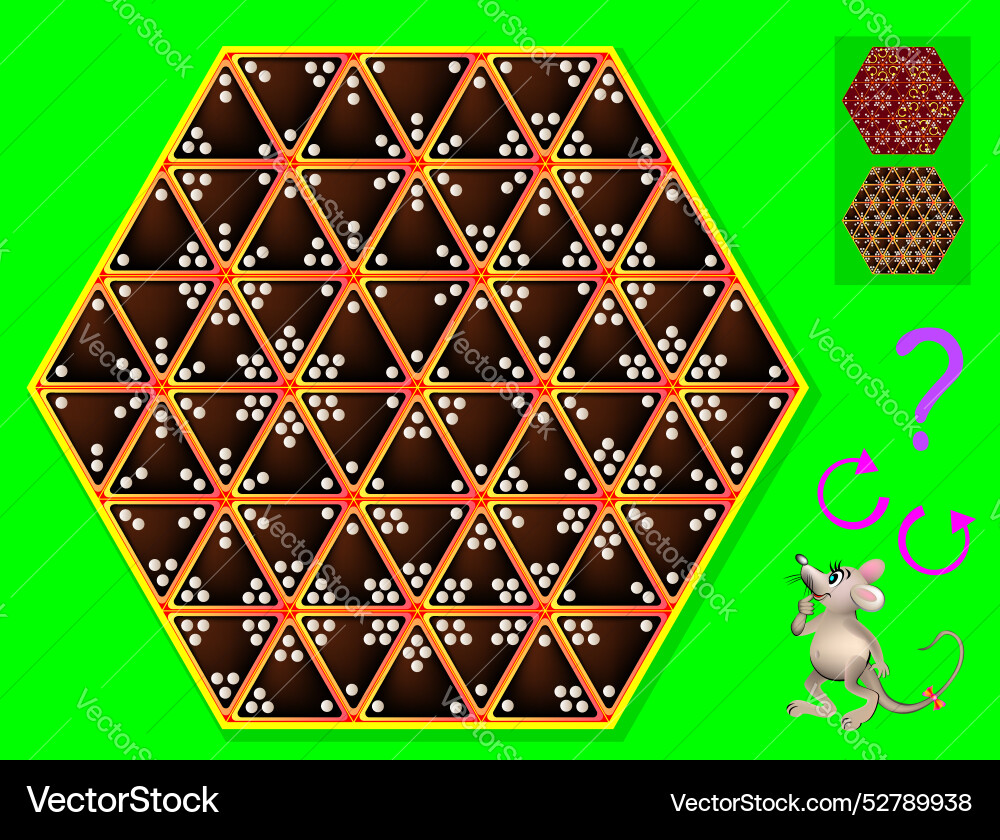 Logic puzzle find the 18 triangles which Logic puzzle find the 18 triangles which vector image