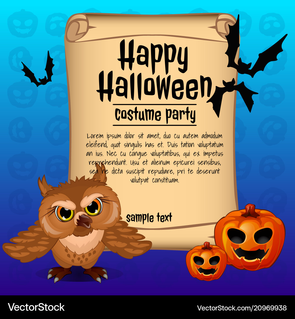 Poster on theme of the halloween holiday sketch Poster on theme of the halloween holiday sketch vector image