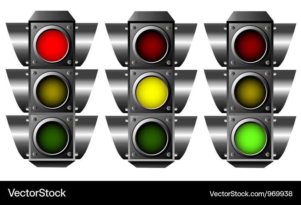 Traffic Light System Vector Image