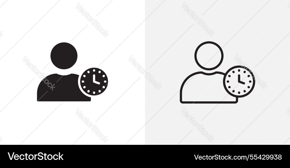 User time icons pack for apps and ui ux desigs vector image