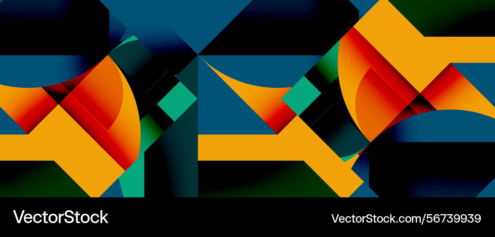 Abstract geometric shapes overlap creating Abstract geometric shapes overlap creating vector image