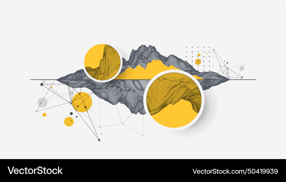 Abstract wireframe background modern science Vector Image