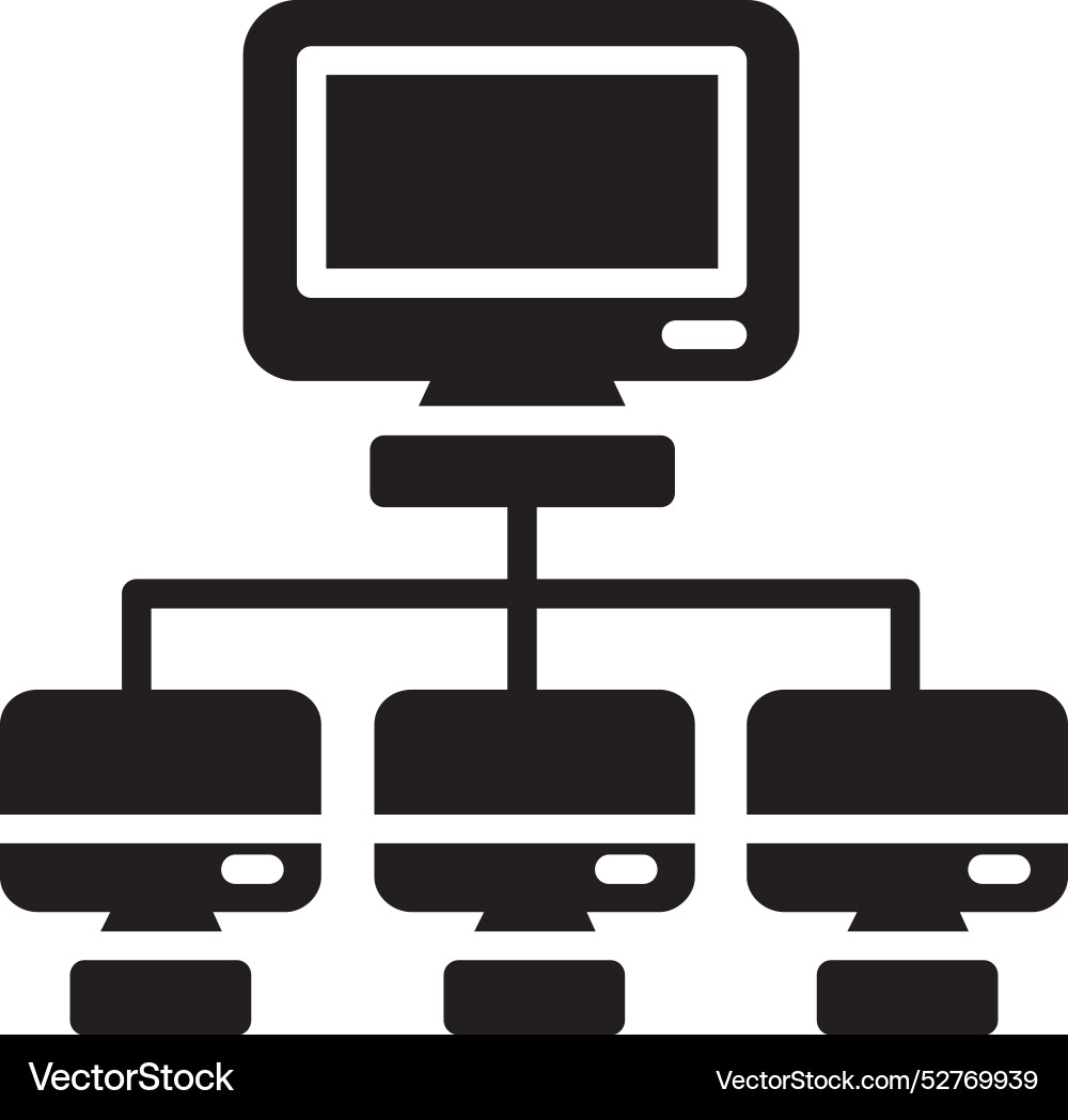 Computer networking icon design Vector Image