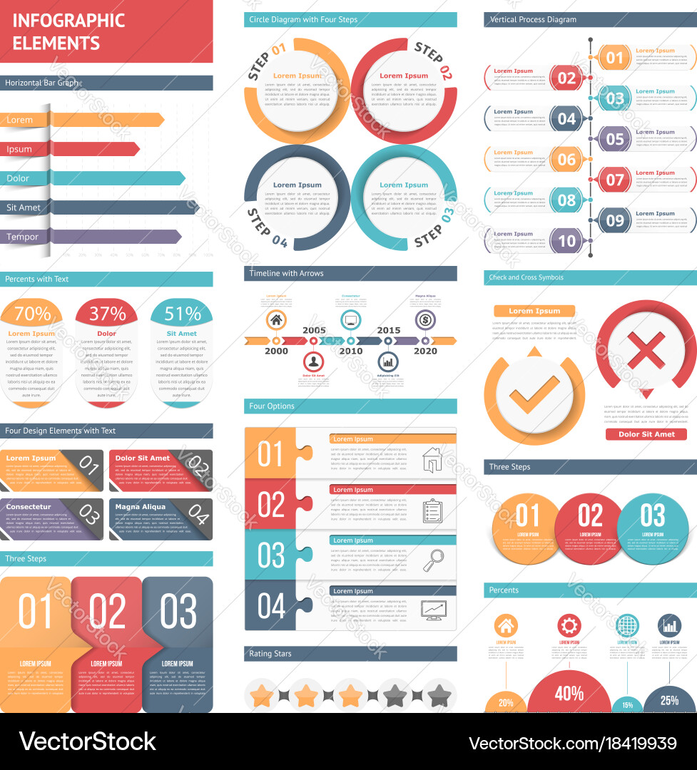 Data Visualization Elements Vector Image
