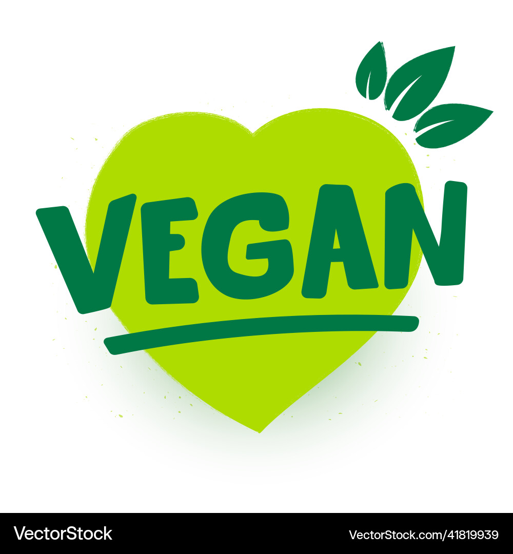 Grünes veganes Herzkonzept mit Blättern Grünes veganes Herzkonzept mit Blättern vektorbild
