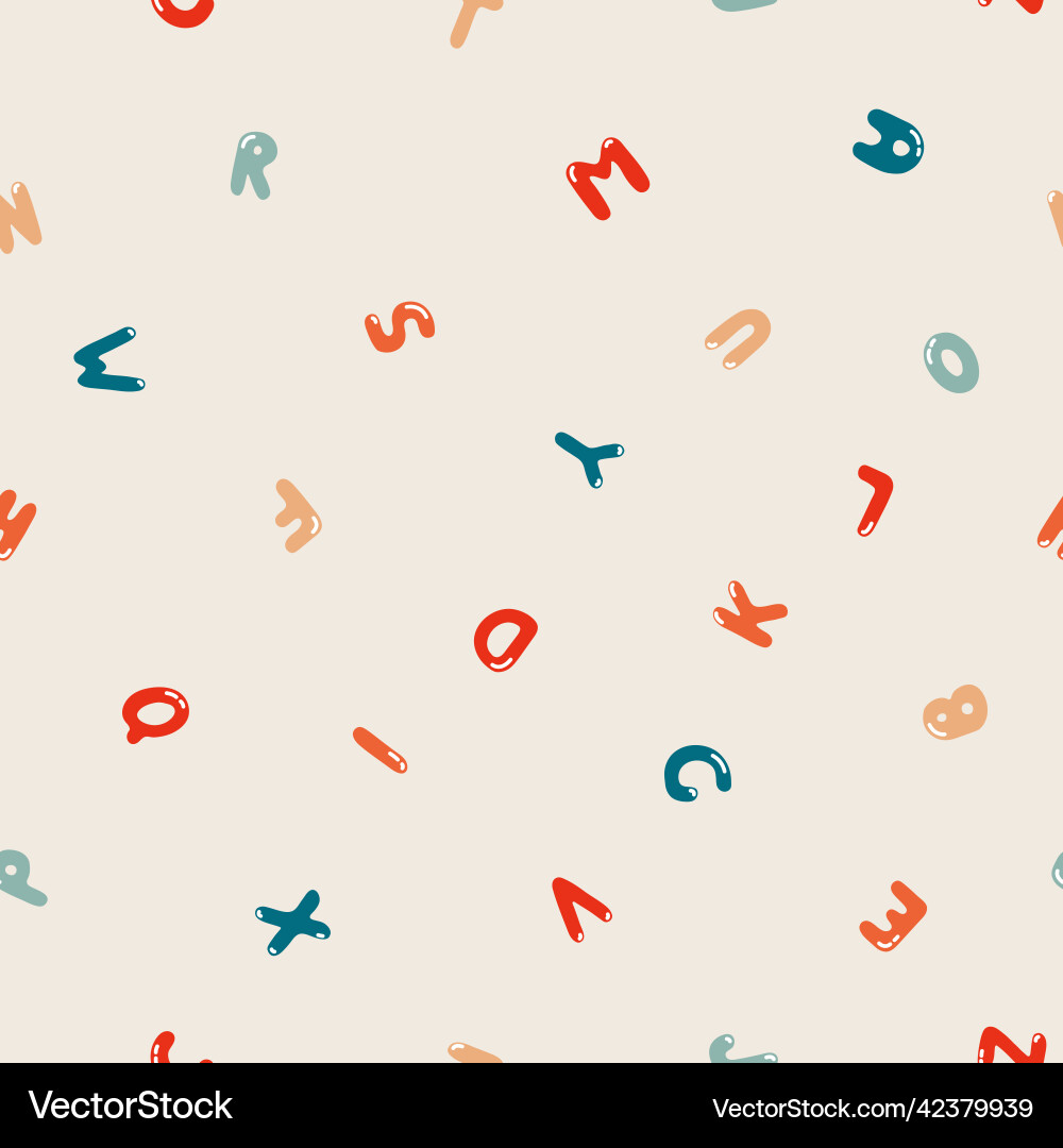 Retro seamless pattern with colorful doodle Retro seamless pattern with colorful doodle vector image