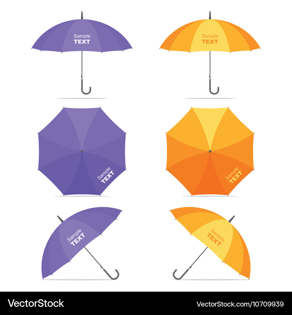 Umbrellas set Royalty Free Vector Image - VectorStock