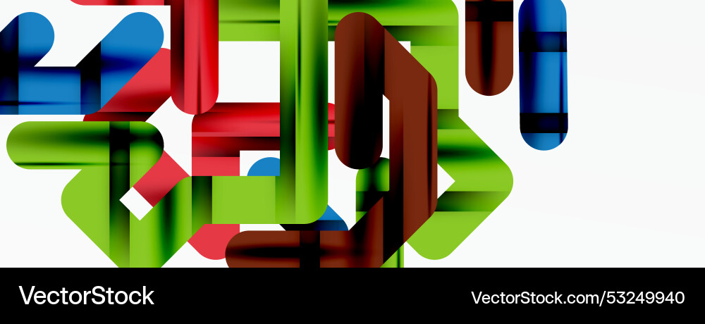 Abstract background - colorful lines composition vector image