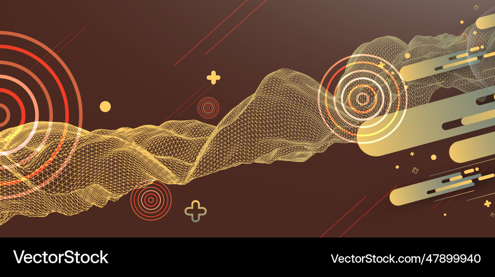 Abstract wave is made in a frame style template Abstract wave is made in a frame style template vector image