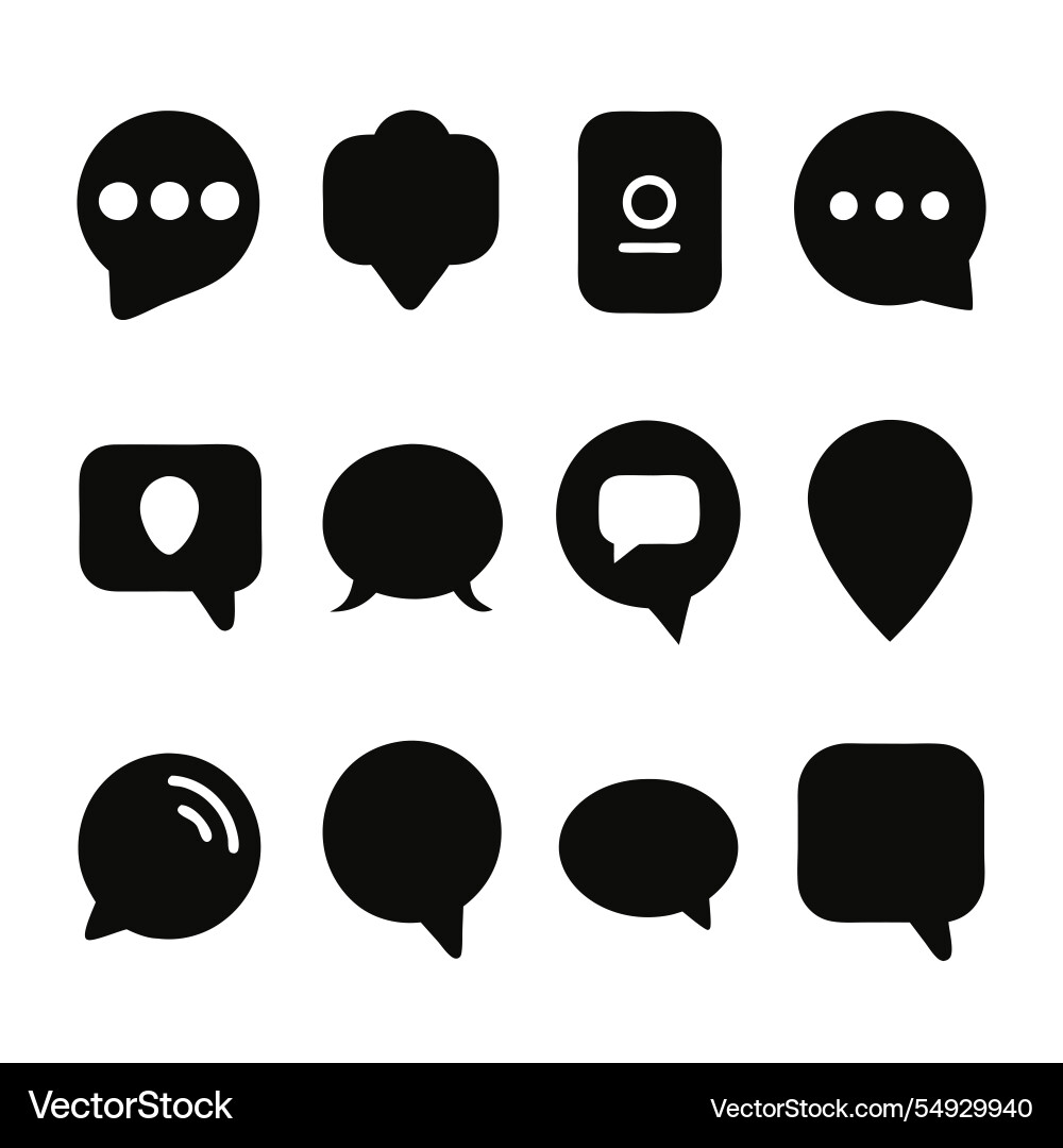 Bubble-speech-shape-web-icon-6 vector image