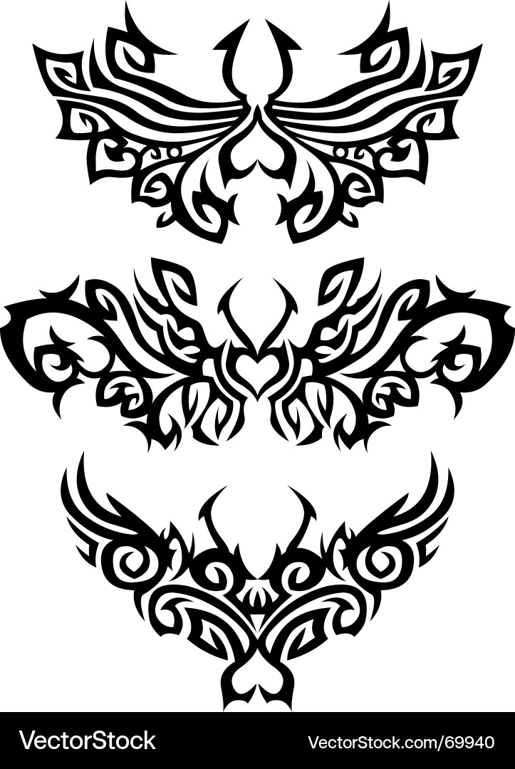 Butterfly Wing Tattoo vector image