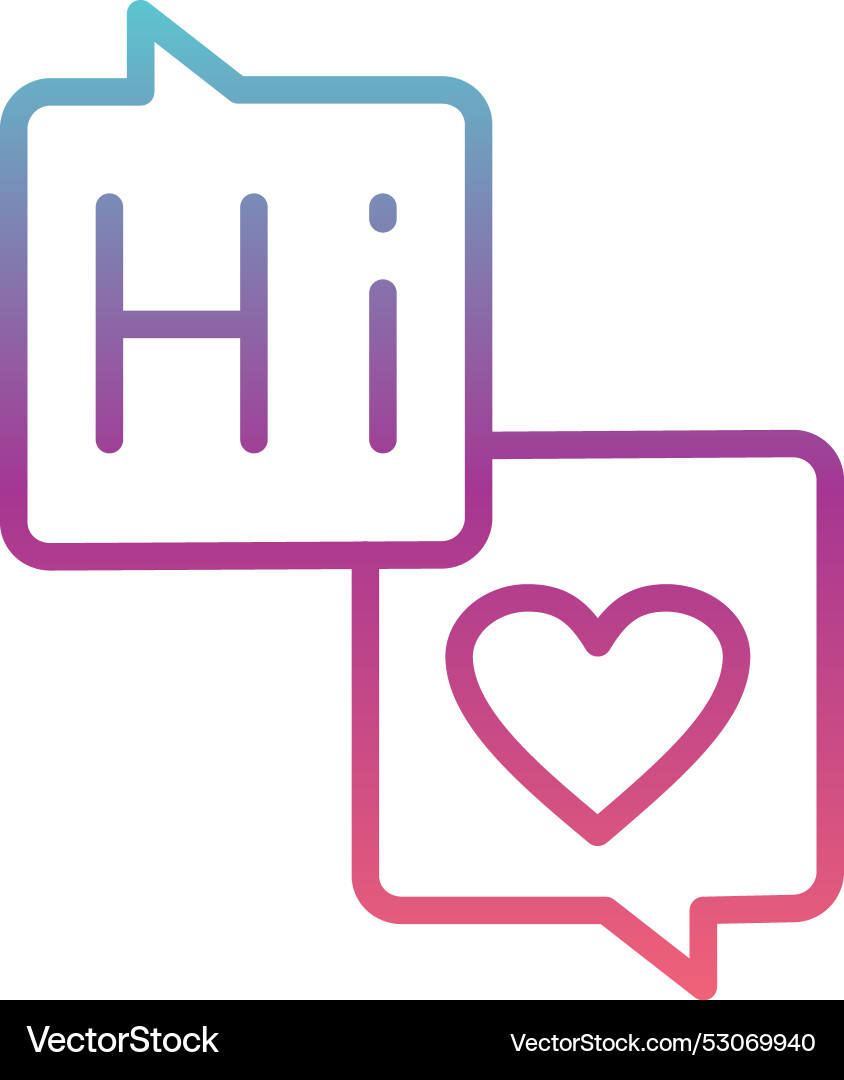 Conversation line gradient design Vector Image