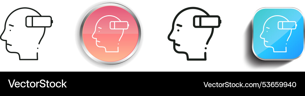 Drain icon thin linear regular and button style vector image