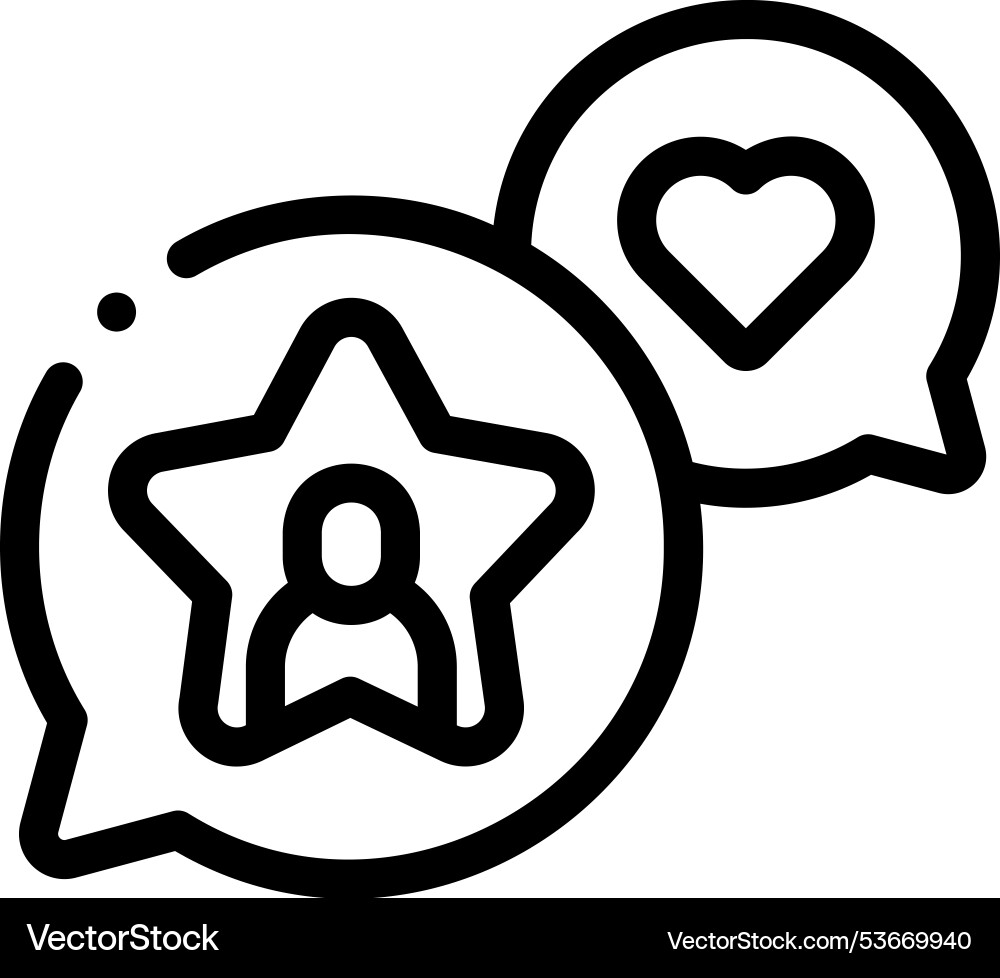 Fan club icon thin linear style design isolated Fan club icon thin linear style design isolated vector image