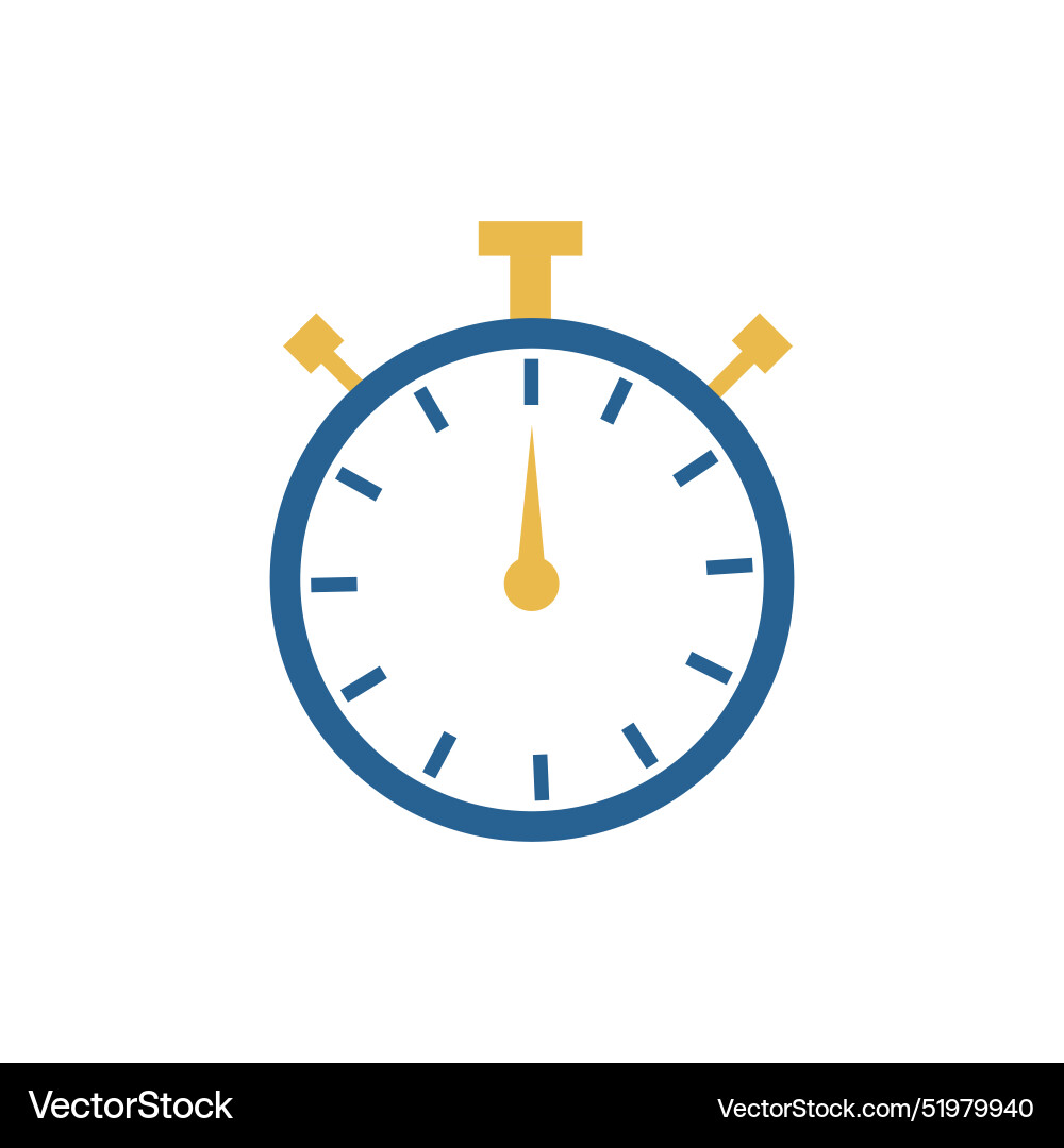 Flat timer icon symbol Vector Image