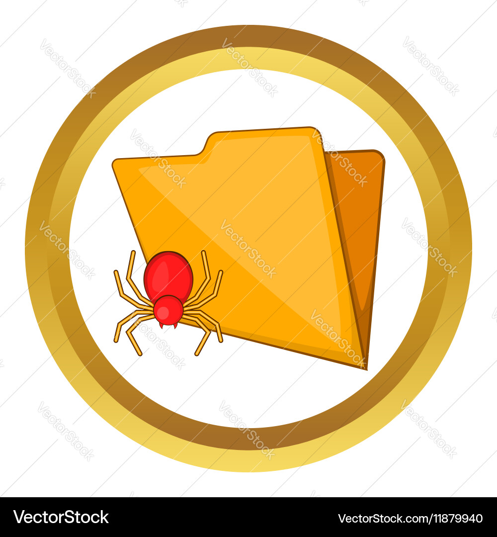 Folder with a bug icon vector image