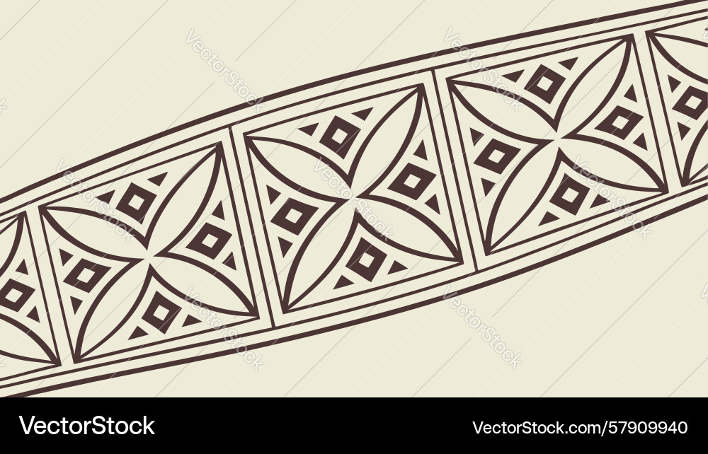 Geometric pattern border with diamonds Vector Image