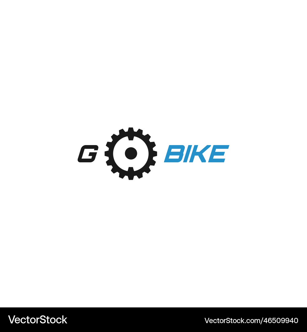 Letter go bike sport gear logo icon bicycle Letter go bike sport gear logo icon bicycle vector image